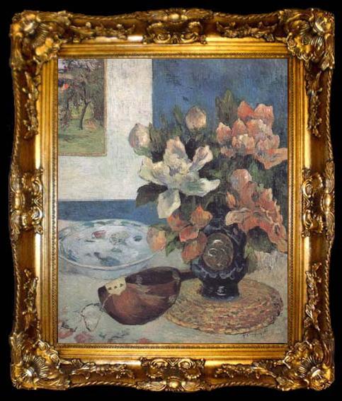 framed  Paul Gauguin Still Life with Mandolin (mk06), ta009-2